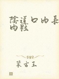 阴道口内长了小肉粒