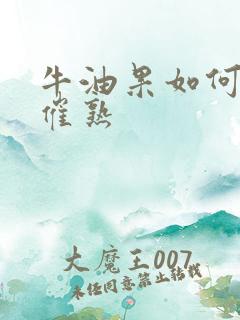 牛油果如何快速催熟