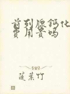 前列腺钙化治疗费用贵吗