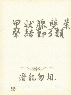 甲状腺双叶低回声结节3类