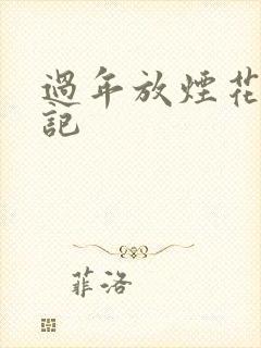 过年放烟花的日记