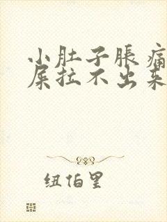 小肚子胀痛想拉屎拉不出来怎么回事