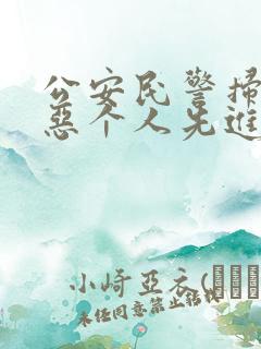 公安民警扫黑除恶个人先进事迹材料