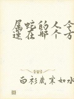 属蛇的人今年财运在哪个方向