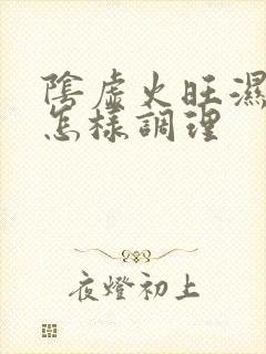 阴虚火旺湿气重怎样调理