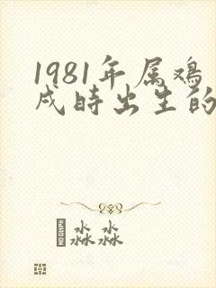 1981年属鸡戌时出生的人命运