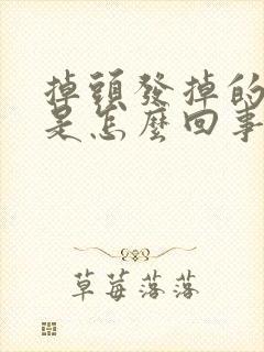 掉头发掉的厉害是怎么回事女