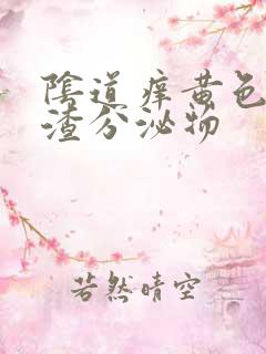 阴道痒黄色豆腐渣分泌物