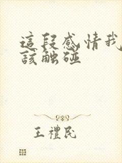 这段感情我就不该触碰