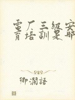 电厂三级安全教育培训是哪三级