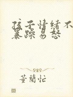 孩子情绪不稳定暴躁易怒