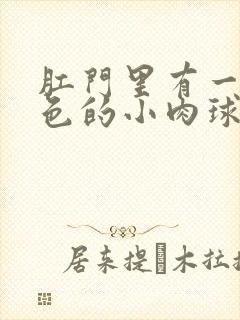 肛门里有一个白色的小肉球