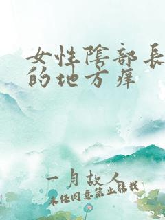 女性阴部长毛毛的地方痒