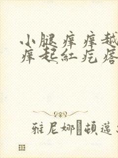 小腿痒痒越挠越痒起红疙瘩和水泡