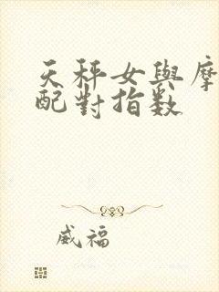 天秤女与摩羯男配对指数