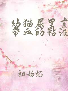 幼猫尿里有一点带血的粘液