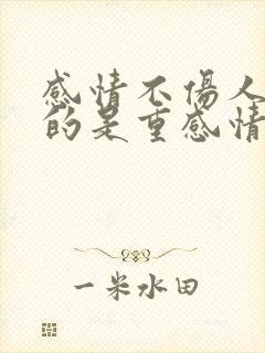 感情不伤人,伤的是重感情的人