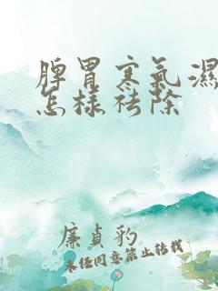 脾胃寒气湿气重怎样祛除