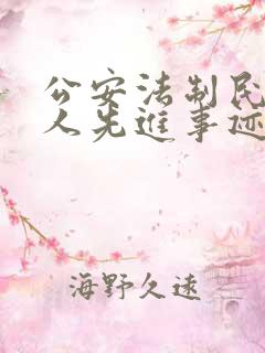 公安法制民警个人先进事迹材料