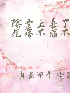 阴囊上长了个小疙瘩不痛不痒