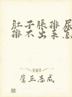 肚子胀排尿排便排不出来怎么回事