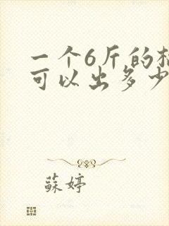 一个6斤的榴莲可以出多少肉