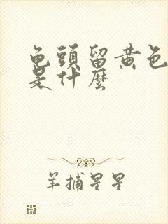 龟头留黄色的脓是什么