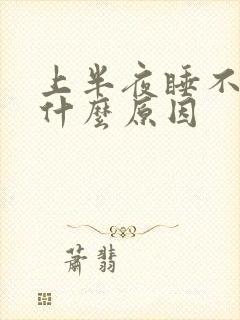 上半夜睡不着是什么原因