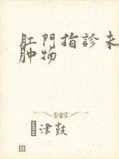 肛门指诊未触及肿物