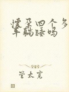 怀孕四个多月能平躺睡吗