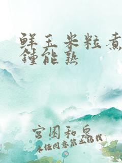 鲜玉米粒煮几分钟能熟