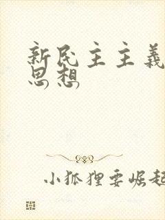 新民主主义指导思想