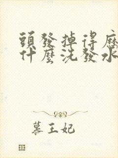 头发掉得历害用什么洗发水好