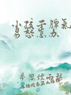 小孩子脾气暴躁易怒怎办