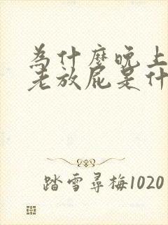 为什么晚上睡觉老放屁是什么原因