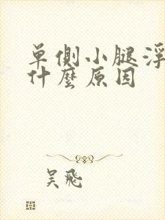 单侧小腿浮肿是什么原因