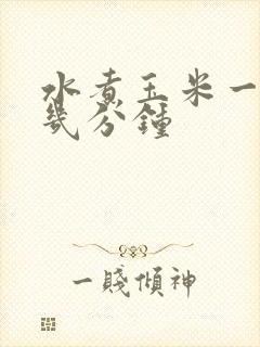 水煮玉米一般煮几分钟