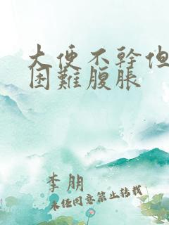 大便不干但排便困难腹胀