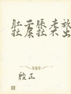 肚子胀老放屁想拉屎拉不出来