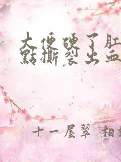 大便硬了肛门有点撕裂出血怎么办