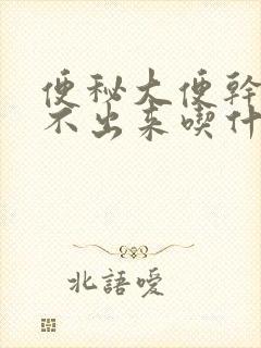 便秘大便干硬拉不出来吃什么药