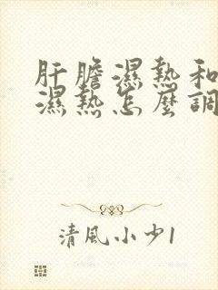 肝胆湿热和脾胃湿热怎么调理