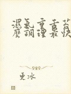 湿气重舌苔白怎么调理最快