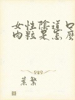 女性阴道口长肉肉粒是怎么回事