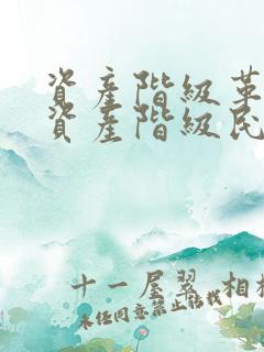 资产阶级革命和资产阶级民主革命