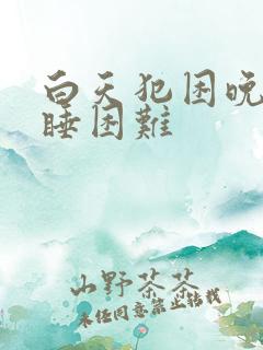 白天犯困晚上入睡困难