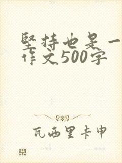 坚持也是一种美作文500字