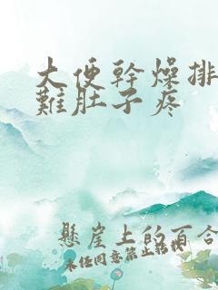 大便干燥排便困难肚子疼