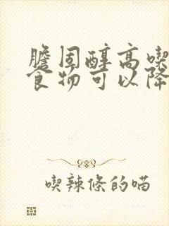 胆固醇高吃什么食物可以降下来