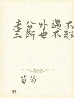 老公外遇不和小三断也不离婚